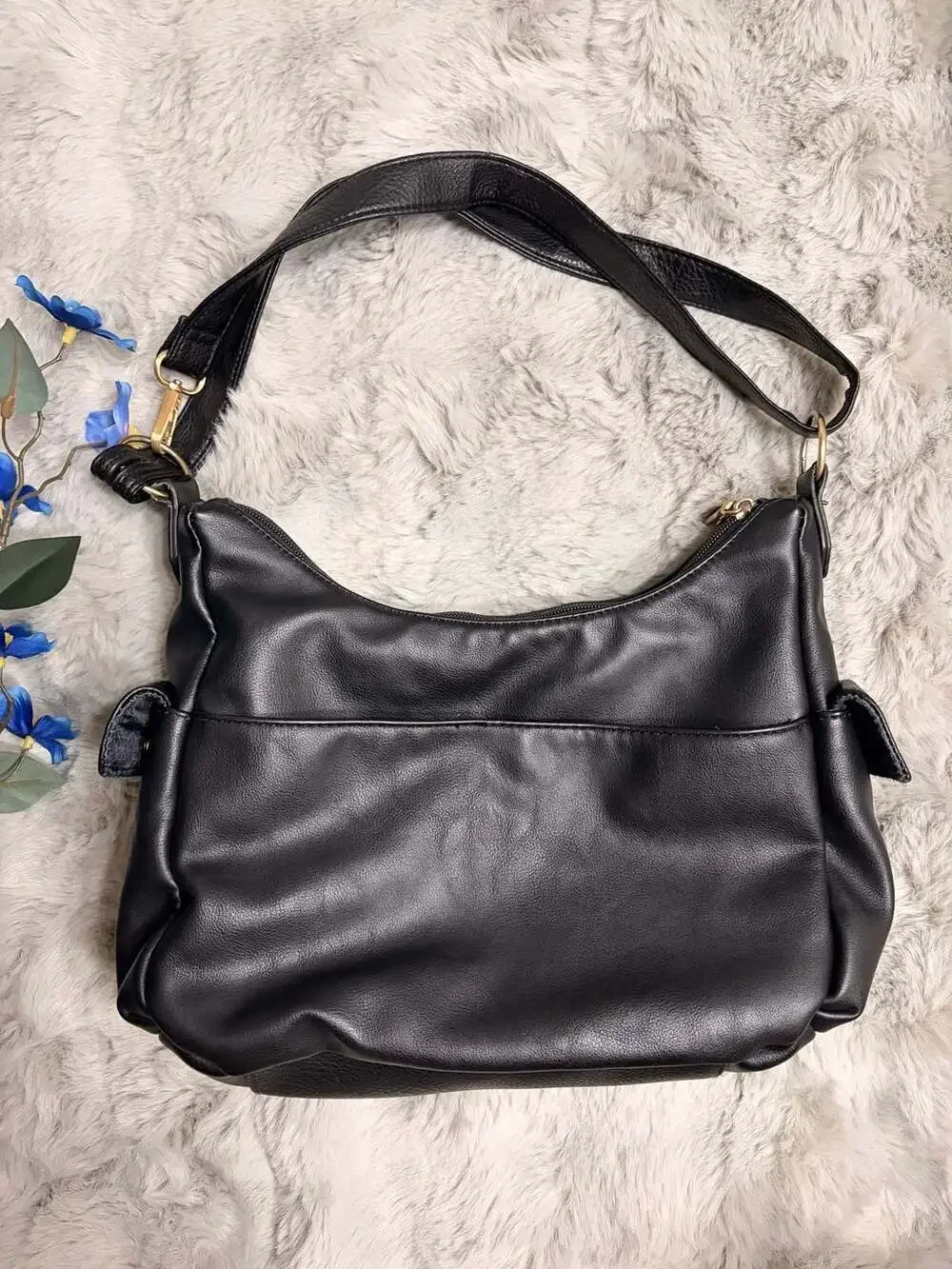 Y2K Vintage Black Cargo Hobo Bag - Shoulder Bag - 2000s Style